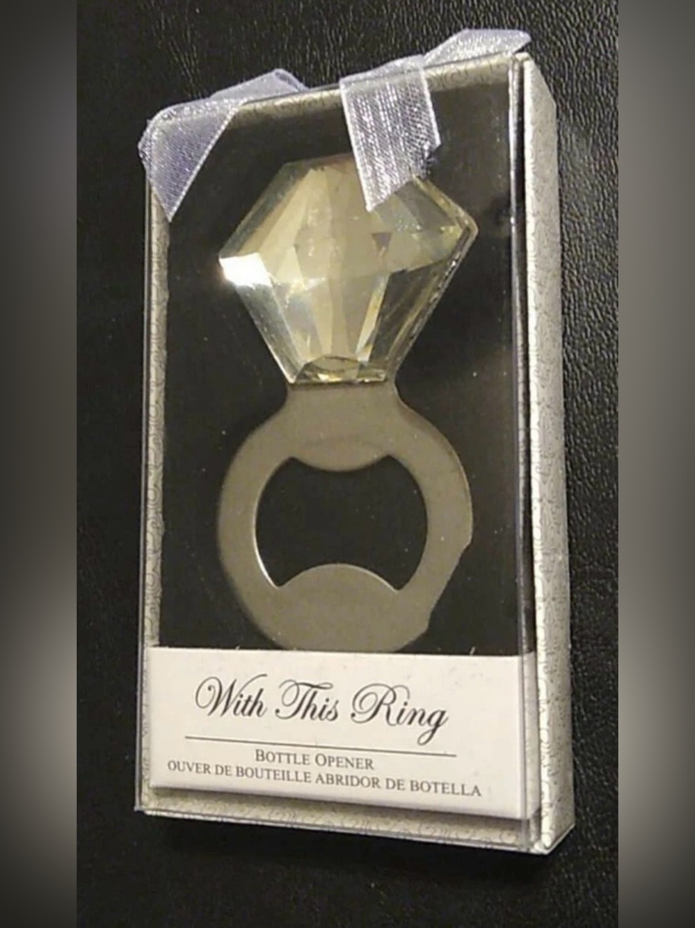 "With This Ring" Bottle Opener - Novelty Engagement Ring - NEW!!